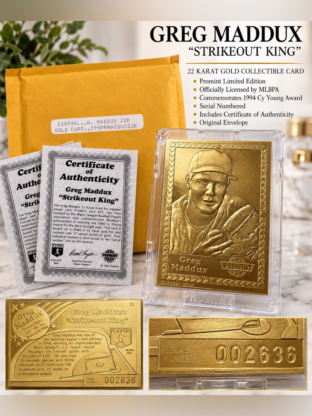 adidas Gold Embossed Commemorative Plaque